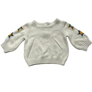 Gymboree Knit‎ Sweater Baby 0-3 Months Infant Ivory Star Knit Adorable NEW